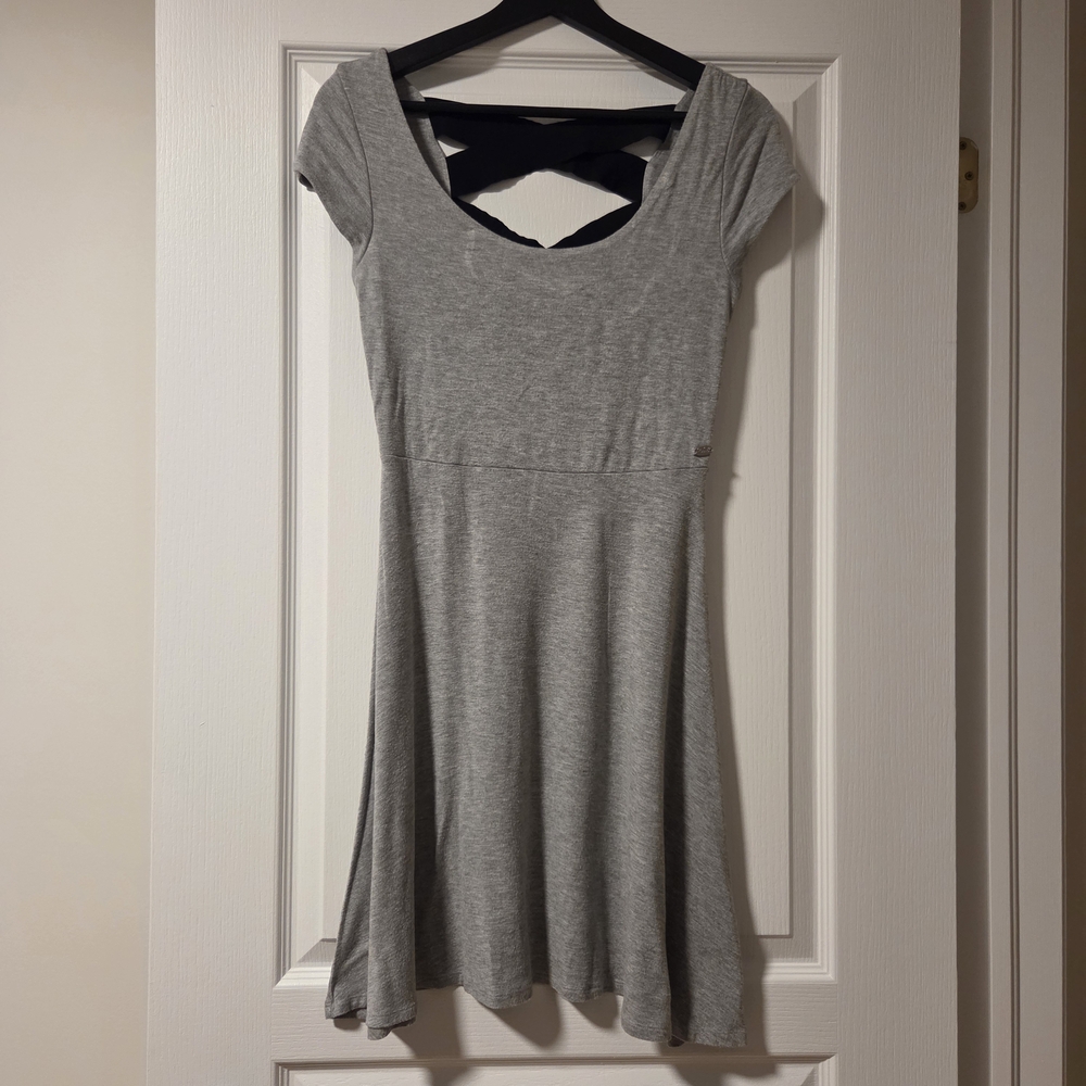 Guess Gray Fit & Flare Mini Dress – Size Medium